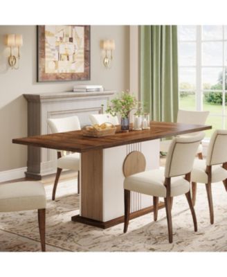 55" Rectangular Dining Table for 4 to 6 People, Dining Room & Living Room