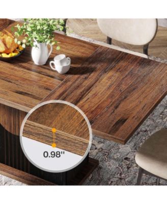 55" Rectangular Dining Table for 4 to 6 People, Dining Room & Living Room