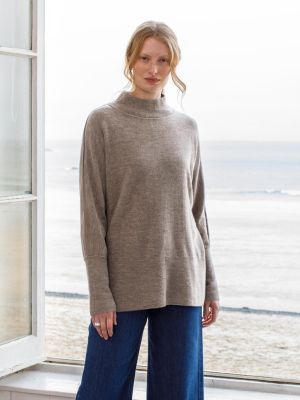 Women's Drape Funnel Neck Sweater