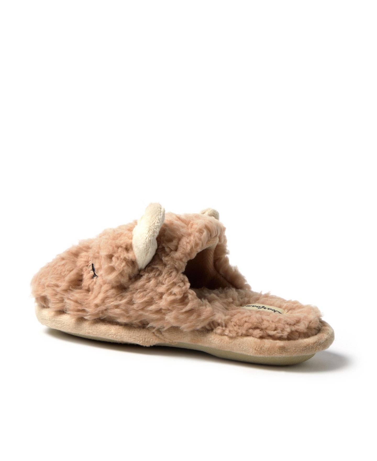 Тапочки Dearfoams Holiday Christmas Reindeer Scuff Slipper для мальчиков, цвет: Латте — фото 4