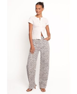 Women's Leila Printed Wide Leg Jean