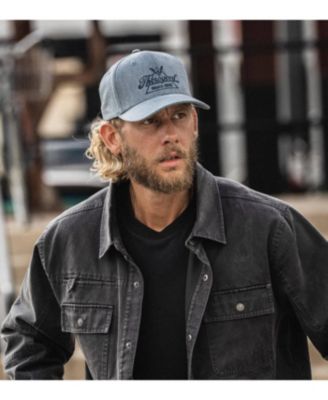 Men's Crafting Herringbone Leather Strap Hat