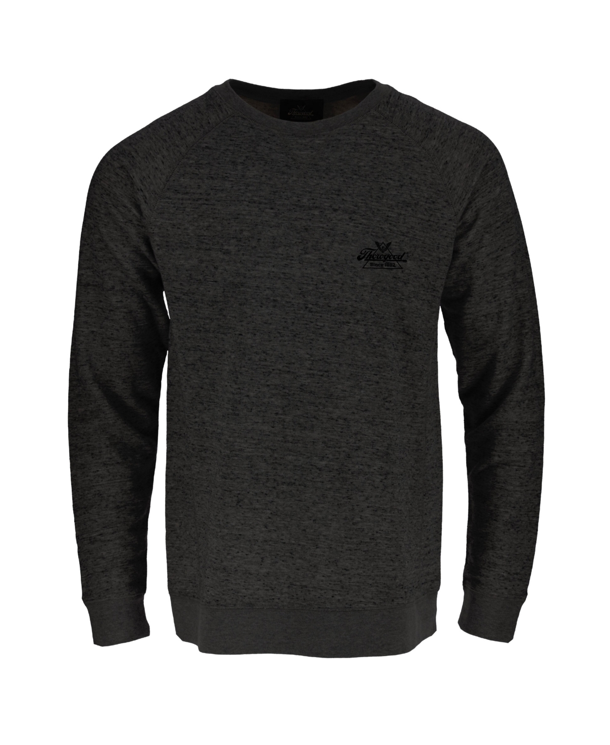 Big & Tall Space Dye Raglan Long Sleeve Crewneck Pullover Shirt - Grey space dye