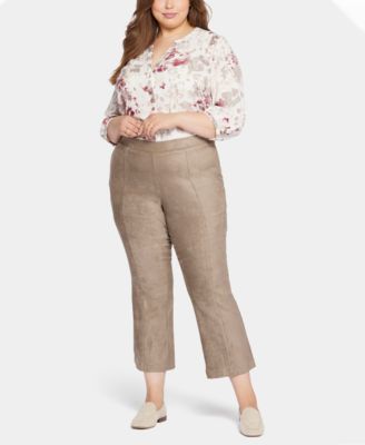 Plus Size Slim Bootcut Pull-On Pants