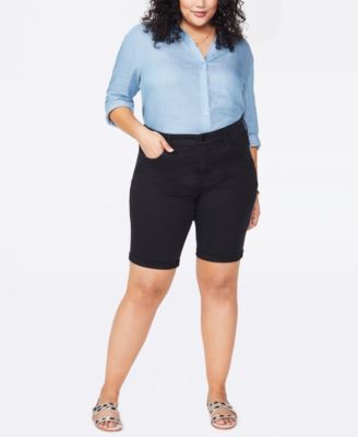 Plus Size Briella Roll Cuff Denim Shorts