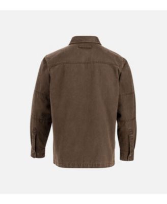 Men's Sueded Shirt Jacket Snap Up