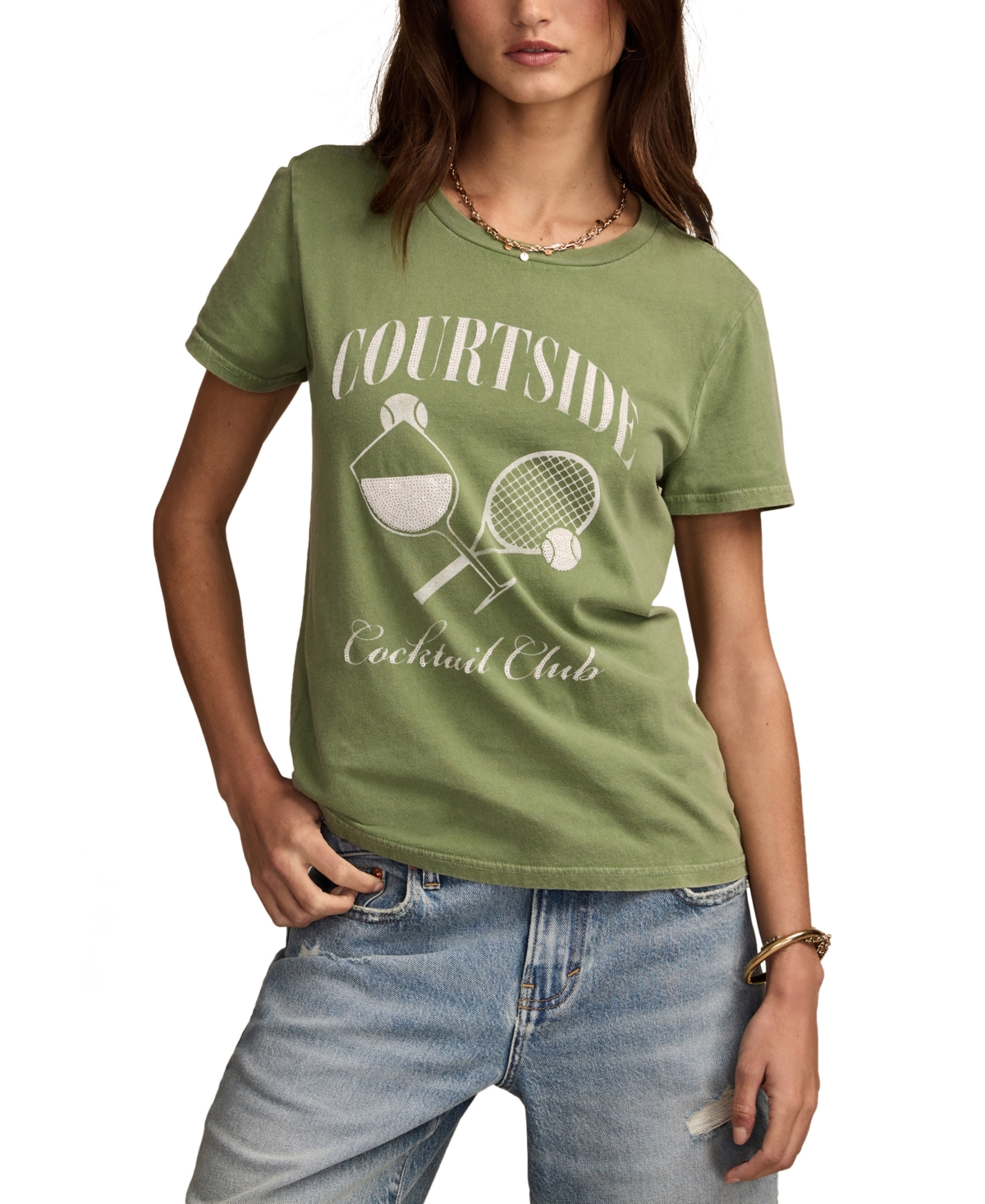 Women's Courtside Cocktail Club T-Shirt - Shale Green