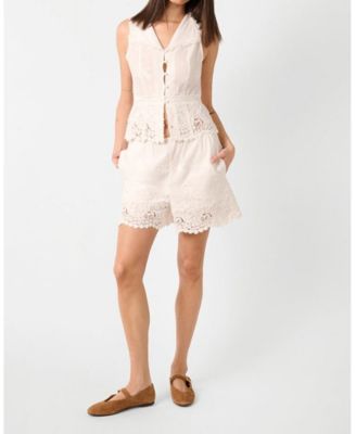 Women's Lace Button Up Top