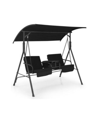 Porch Swing Hammock Chair with Adjustable Canopy