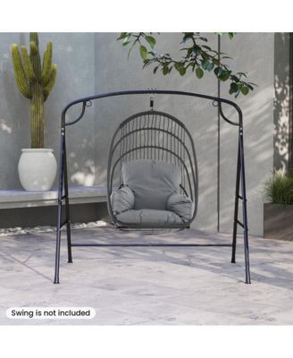 Outdoor Metal Swing Stand with 4 Support Bars and 2 Hanging Ways