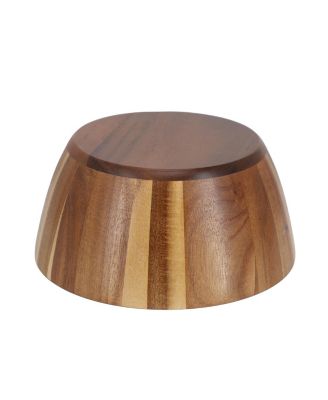 2 Piece 8.5 Inch Acacia Wood Salad Bowl Set
