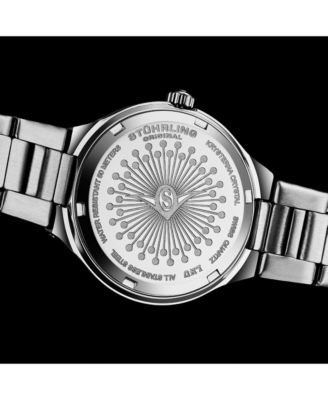 Original Women's Quartz Watch – Silver Dial with Swarovski Crystals & Triple-Row Stainless Steel Bracelet