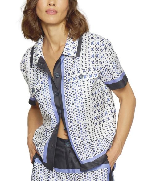 Женский топ Central Park West Foulard Print, цвет: Синий