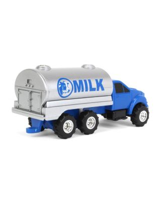 1/64 Collect N Play Blue Tandem Milk Tank Truck