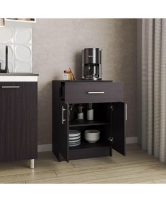 Barbados Pantry Organizer Cabinet with One Drawer, Two Interior Shelves, and Two Doors