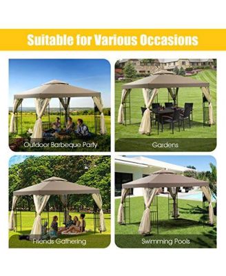 10 x 12  Octagonal Patio Gazebo with Mosquito Net