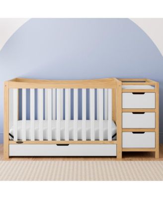 Remi All-in-One Convertible Crib with Drawer and Changer (Gray)