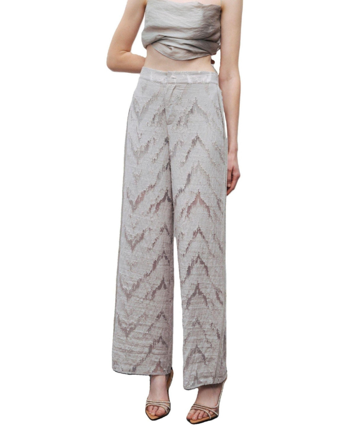 Women's Jacquard Pants - Anthracite