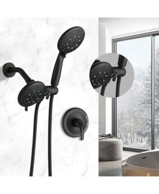 Classic High Pressure Single Handle 6-Spray Patterns Rain shower Head with Handheld Shower