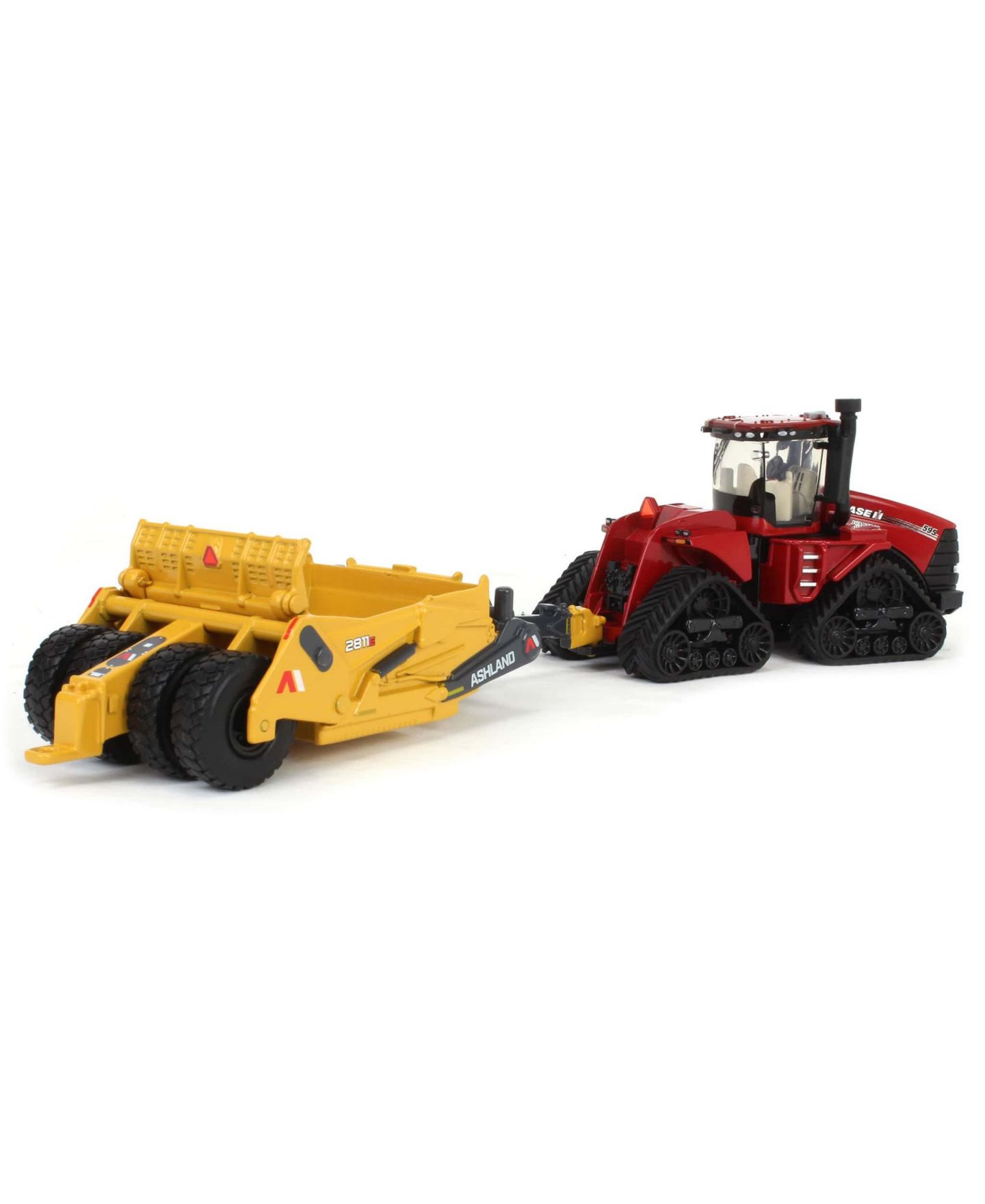 Детские игрушки ERTL 1:64 Scale Case IH Steiger 595 Quadtrac Die-Cast Detachable Scraper, 2-Piece Set — фото 3