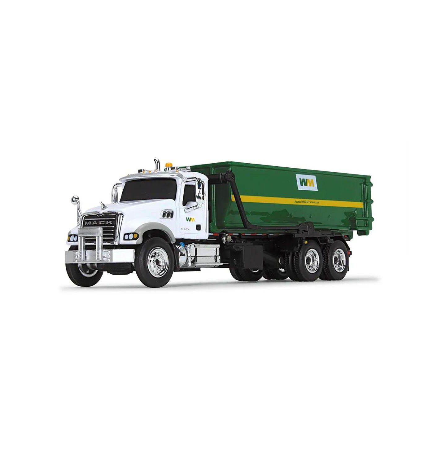 Детская игрушка First Gear 1/87 Scale Mack Granite MP Roll-Off Container Diecast Truck — фото 1