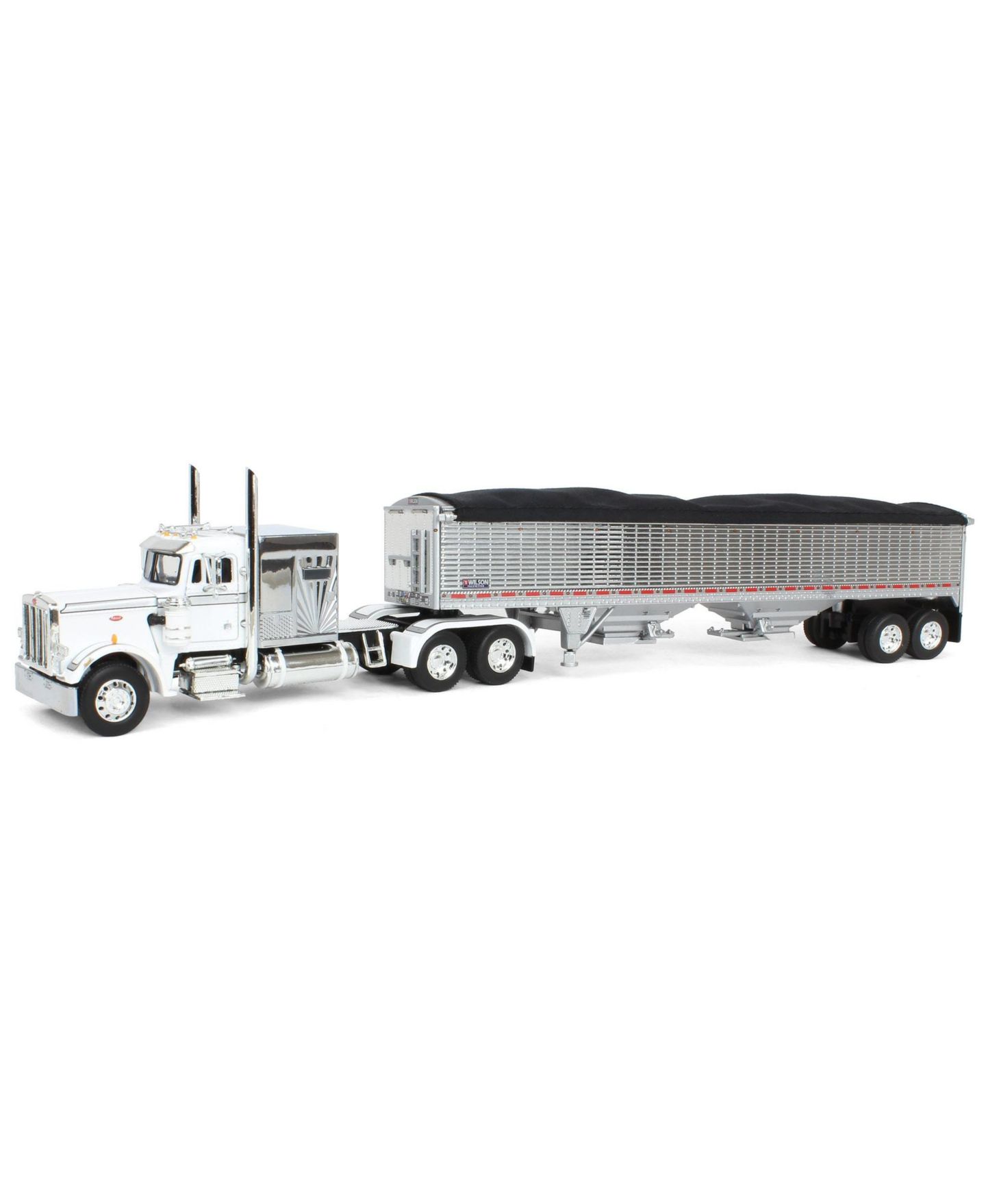 Детская игрушка First Gear 1/64 Scale Peterbilt 359 60-Inch Sleeper Die-Cast Toy Truck with Wilson High Side Grain Trailer — фото 1