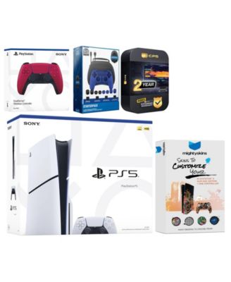 Playstation 5 Slim Disc with Extra Controller, Gamer Starter Kit and MightySkins Decal Voucher + 2 Year CPS Extended Warranty