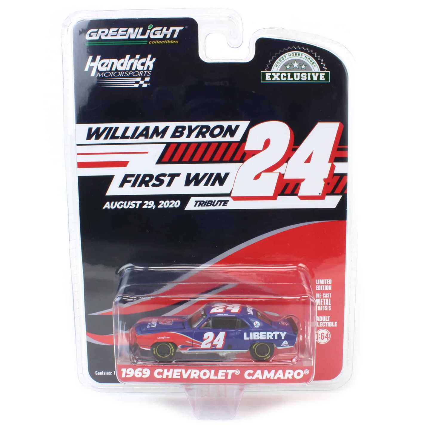 Детская игрушка Greenlight 1/64 Scale William Byron First Win Tribute Hobby Exclusive Die-Cast Collectible Toy Race Car — фото 2