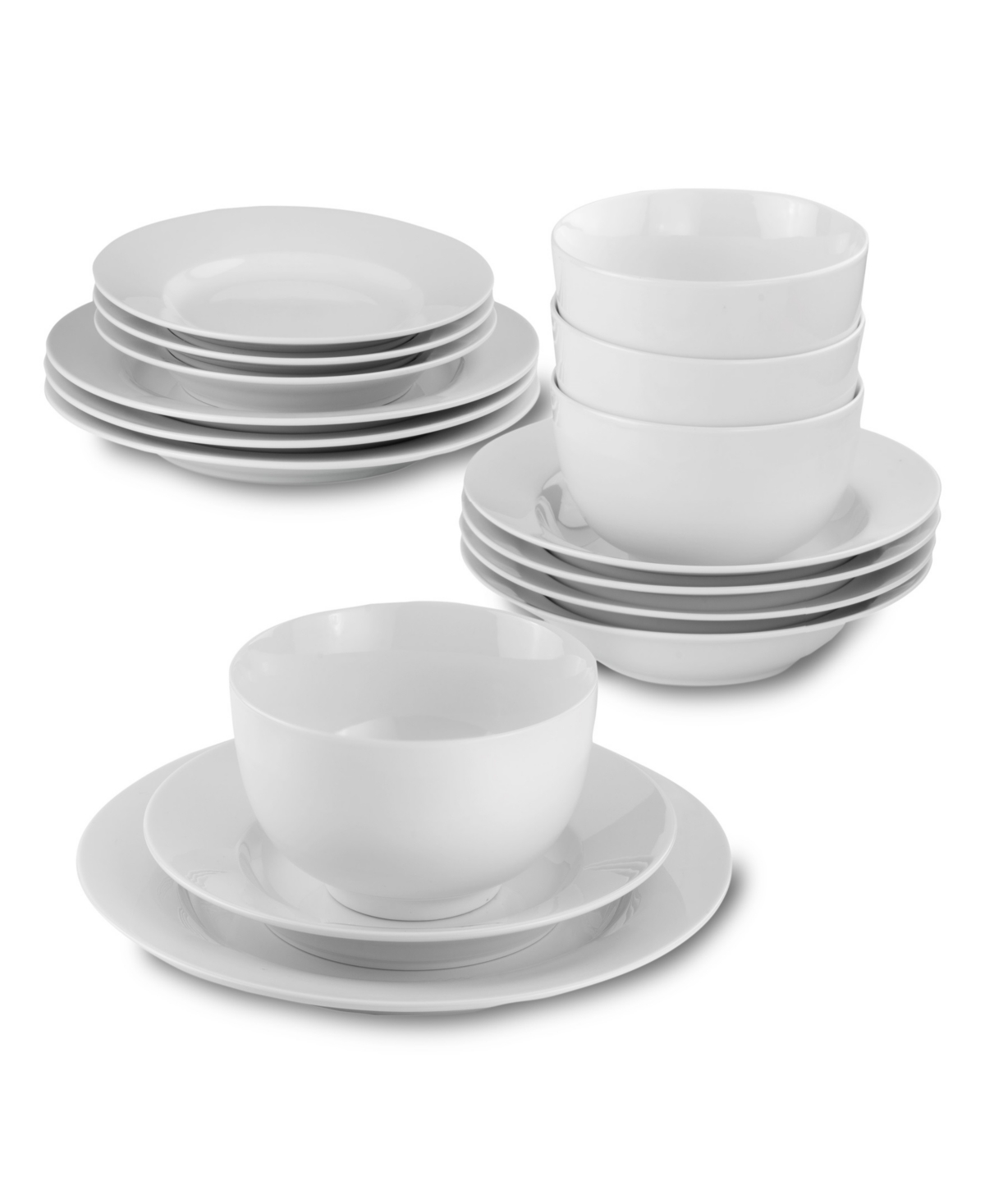 Essential Classic Rim 16 Pc. Dinnerware Set, Service for 4 - White