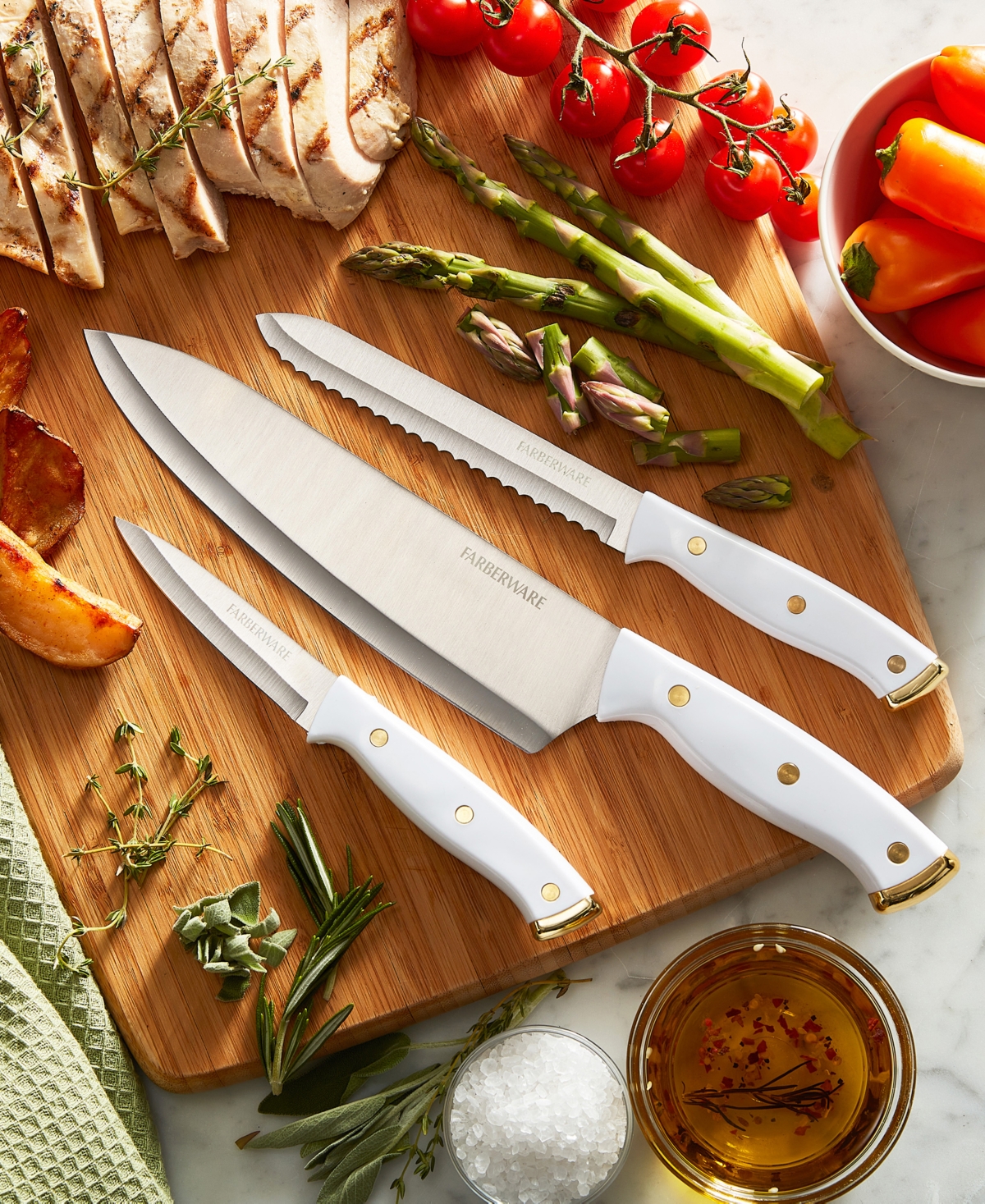 Farberware Triple Rivet 3-piece Chef Knife Set