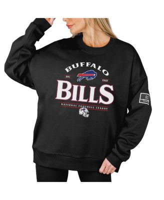Gameday Couture - Women's Black Buffalo Bills Oversized Players Only Black Label Pullover Sweatshirt