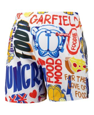 Men's White Garfield Foodie Shorts