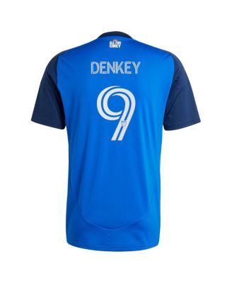 Men's Kevin Denkey Blue FC Cincinnati 2025 Orange and Blue Legacy Kit Replica Player Jersey
