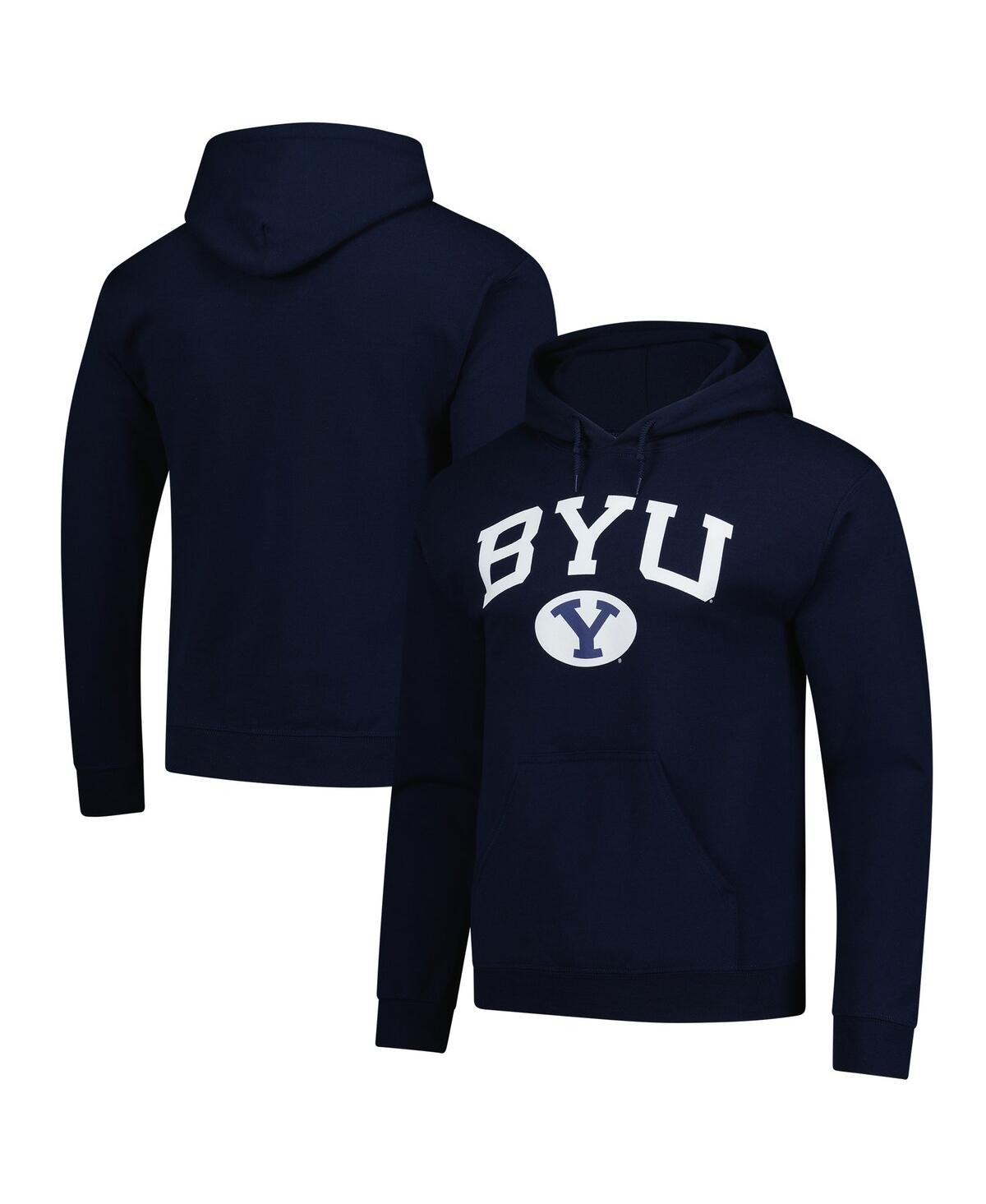 Men's Navy Byu Cougars Fleece Pullover Hoodie - Navy