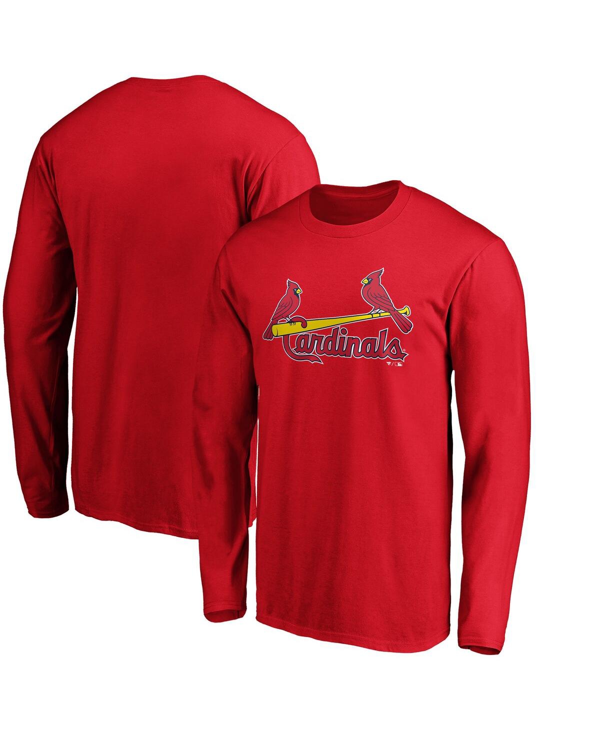 Men's Red St. Louis Cardinals Wordmark Long Sleeve T-Shirt - Red
