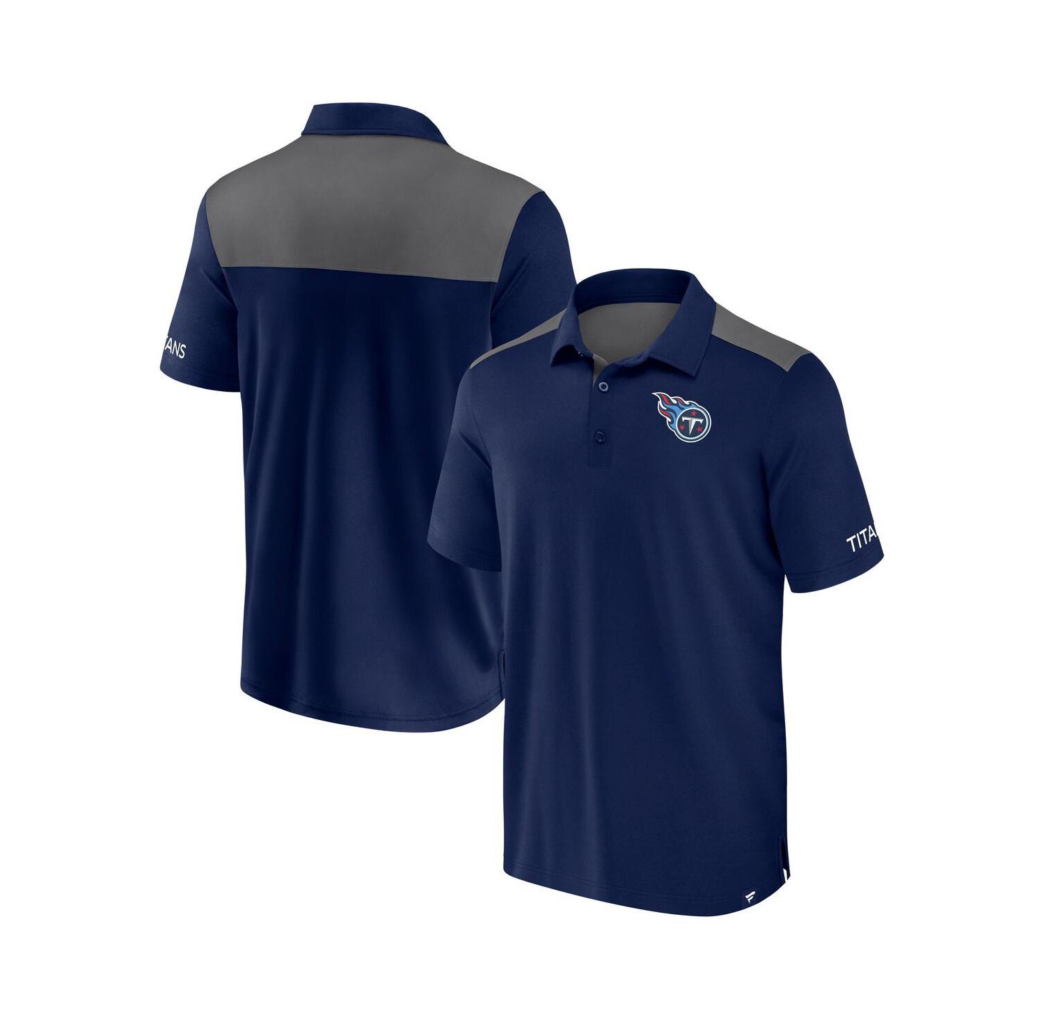 Men's Navy/Gray Tennessee Titans Color Block Polo Shirt