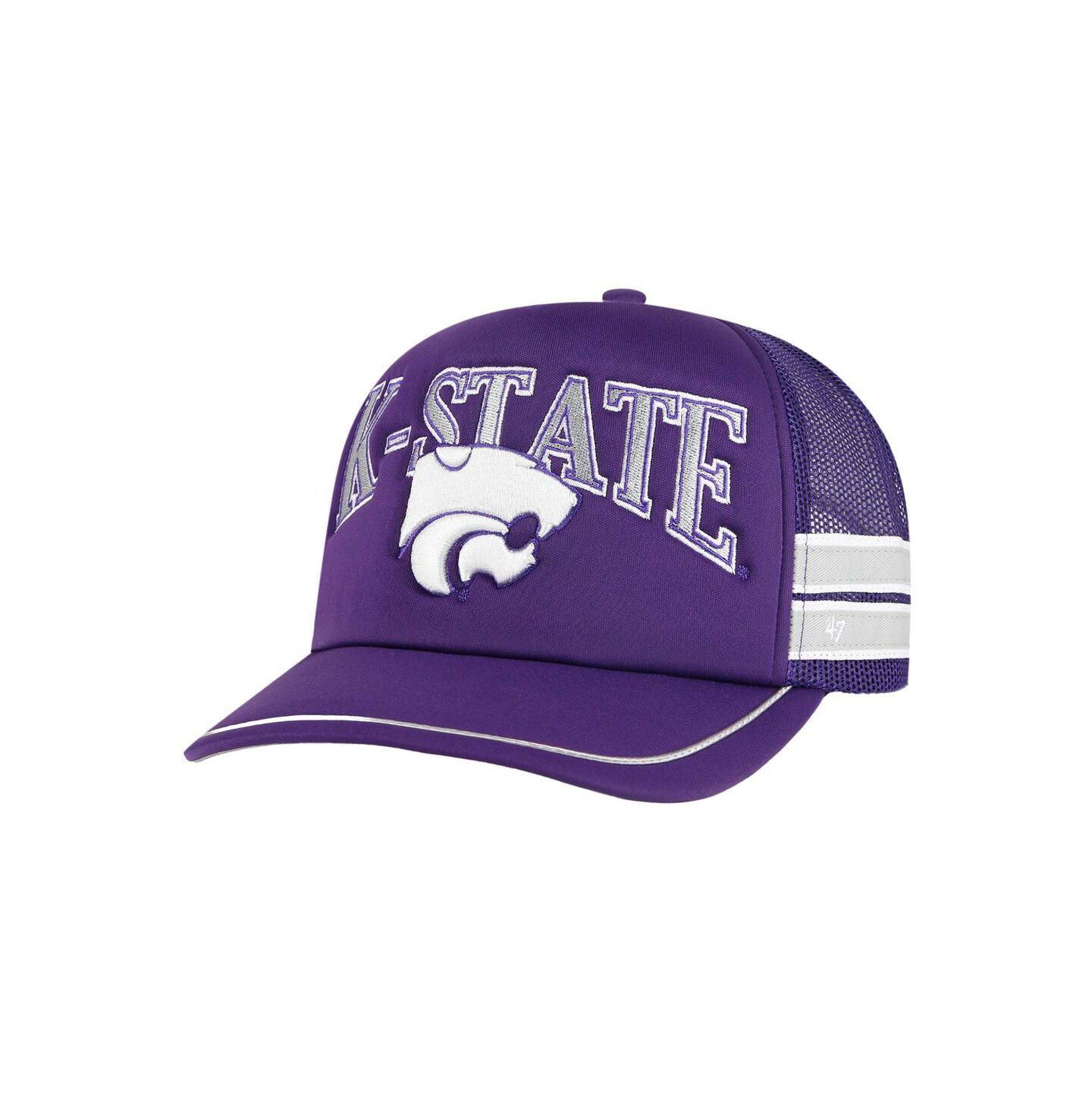 Мужская кепка '47 Brand Purple Kansas State Wildcats Sideband Trucker Adjustable Hat — фото 1