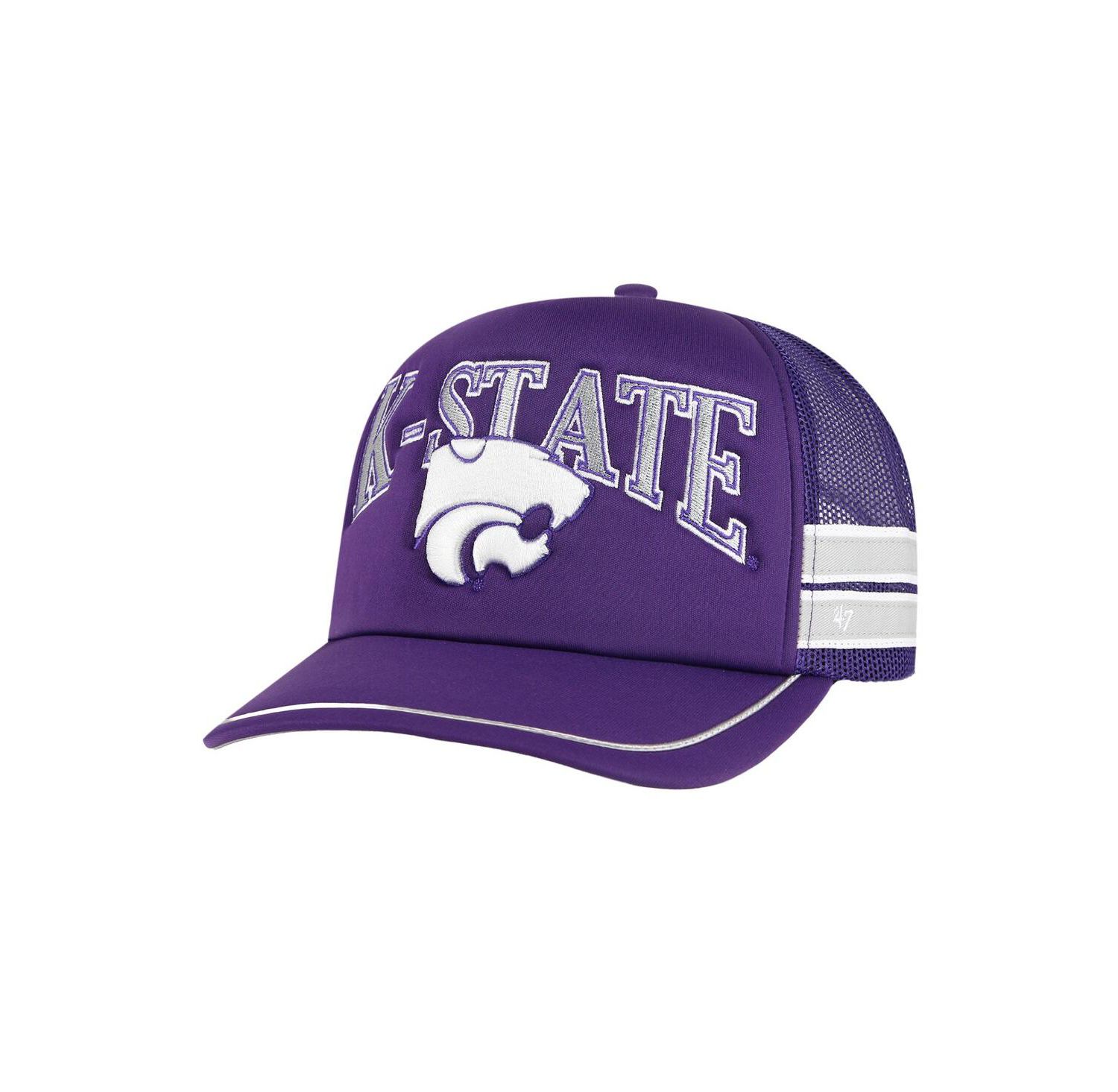 Men's Purple Kansas State Wildcats Sideband Trucker Adjustable Hat