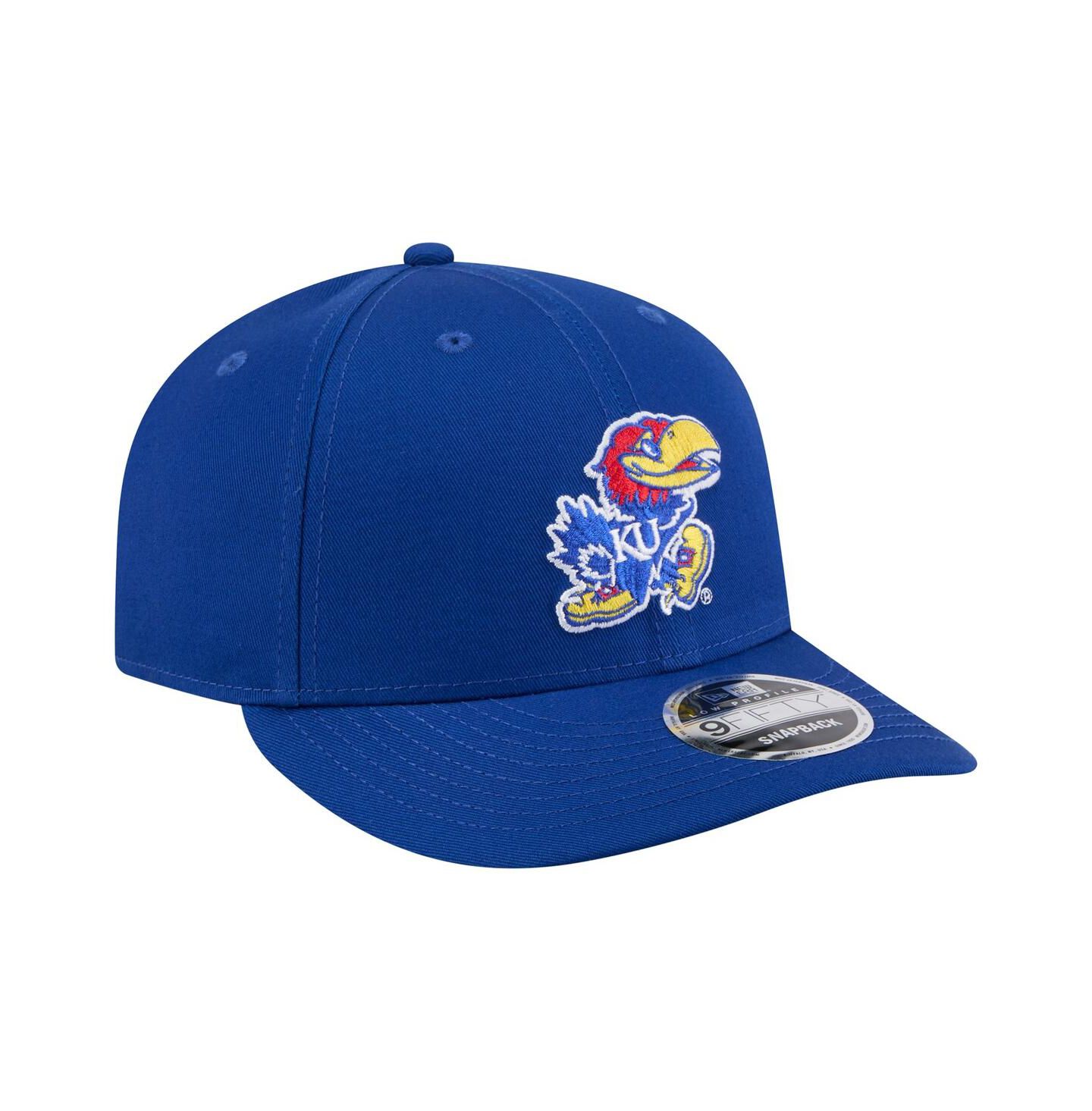 Мужская кепка New Era Royal Kansas Jayhawks Low Profile 9FIFTY Snapback Hat — фото 3