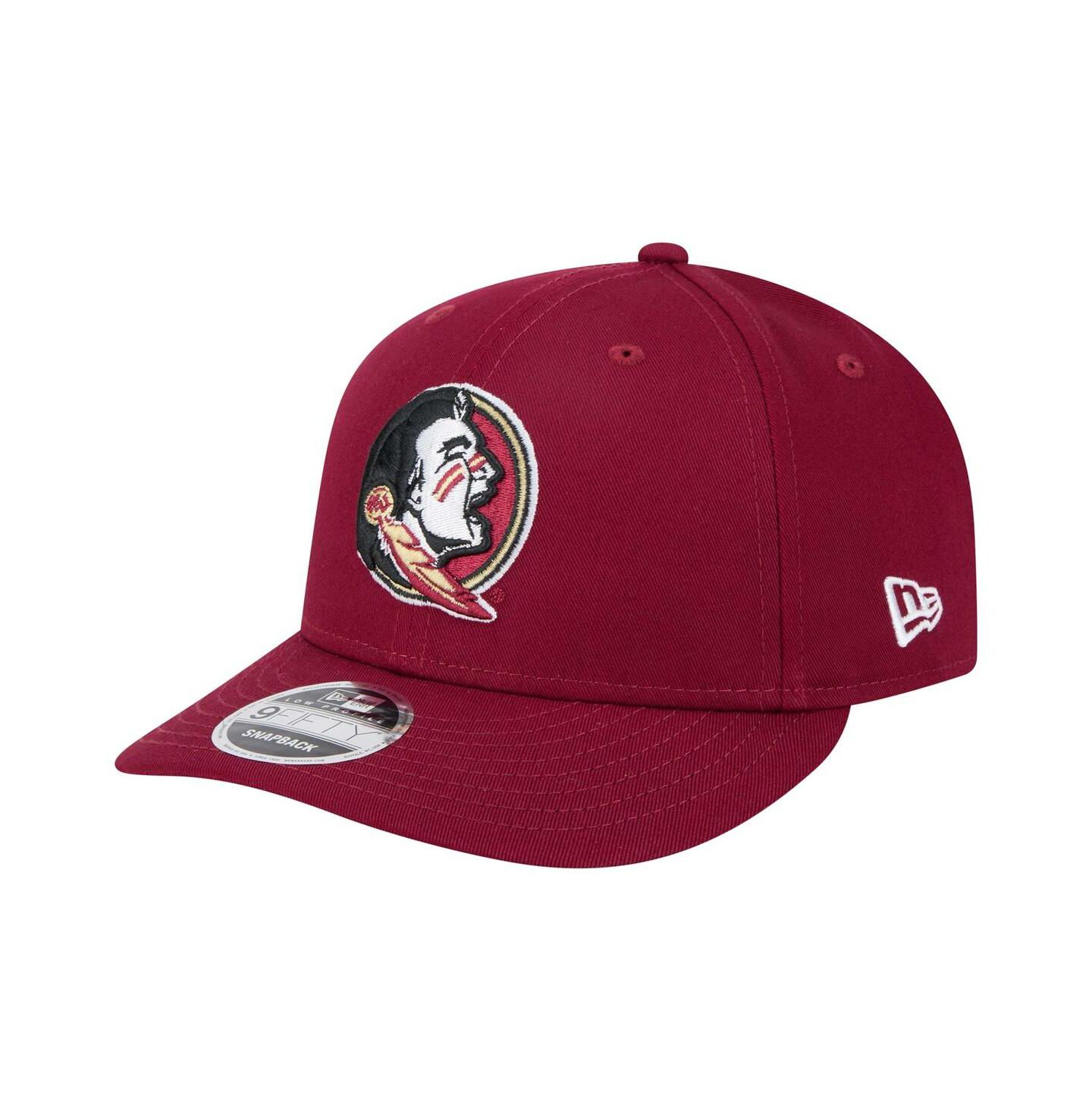 Мужская кепка New Era Garnet Florida State Seminoles Low Profile 9FIFTY Adjustable Hat — фото 1