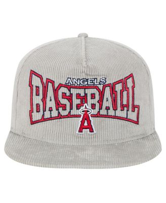Men's Gray Los Angeles Angels Corduroy Golfer Snapback Hat