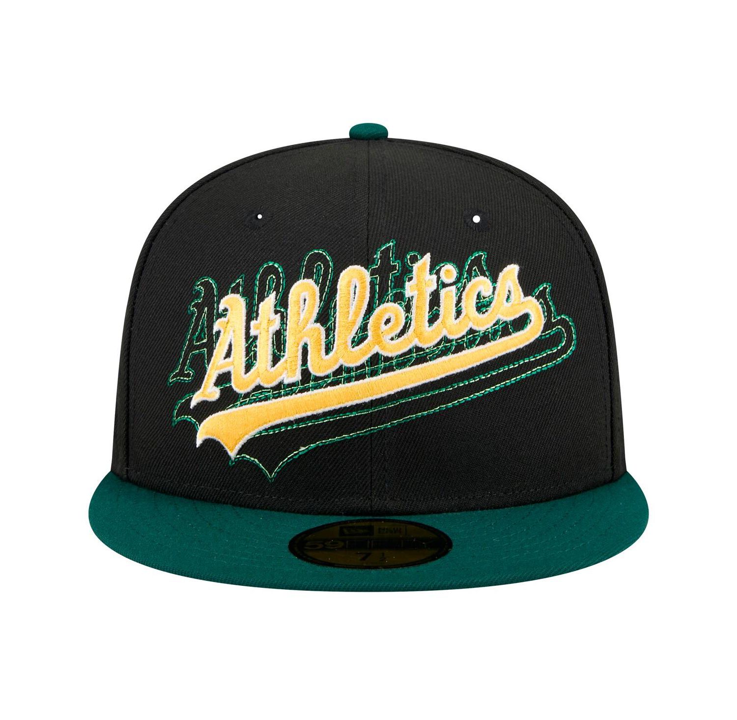 Men's Black Athletics Shadow Stitch 59FIFTY Fitted Hat
