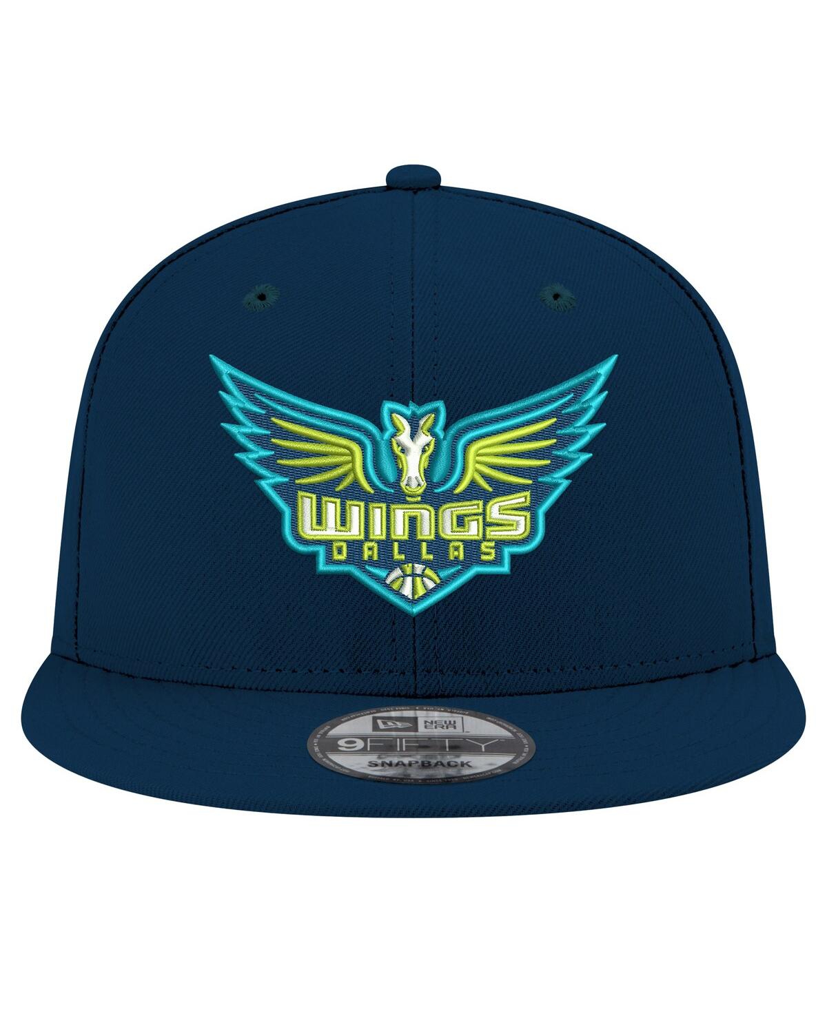 New Era Men's And Women's Navy Dallas Wings Logo 9fifty Snapback Hat In Blue
