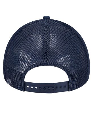 Men's Navy/Gold New Orleans Pelicans Tip Off A-Frame Trucker 9FORTY Adjustable Hat