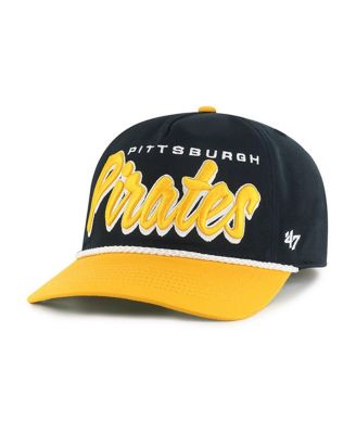 Men's Black Pittsburgh Pirates Drop Shadow Rope Hitch Adjustable Hat