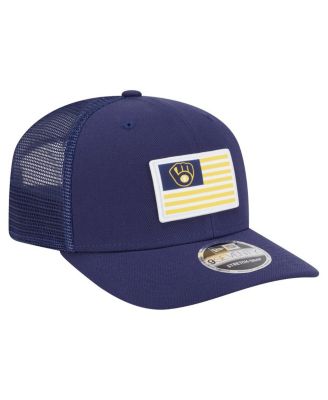 Men's Navy Milwaukee Brewers Flag 9SEVENTY Stretch-Snap Hat