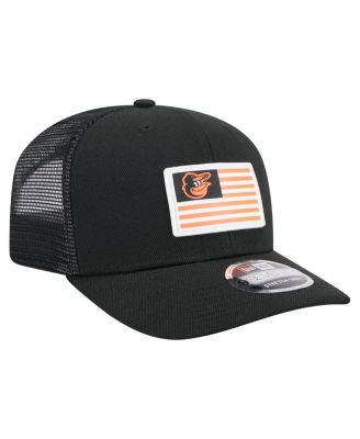 Men's Black Baltimore Orioles Flag 9SEVENTY Stretch-Snap Hat