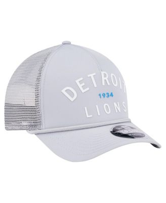 Men's Gray Detroit Lions Active Minimalist M-Crown A-Frame 9FORTY Adjustable Hat