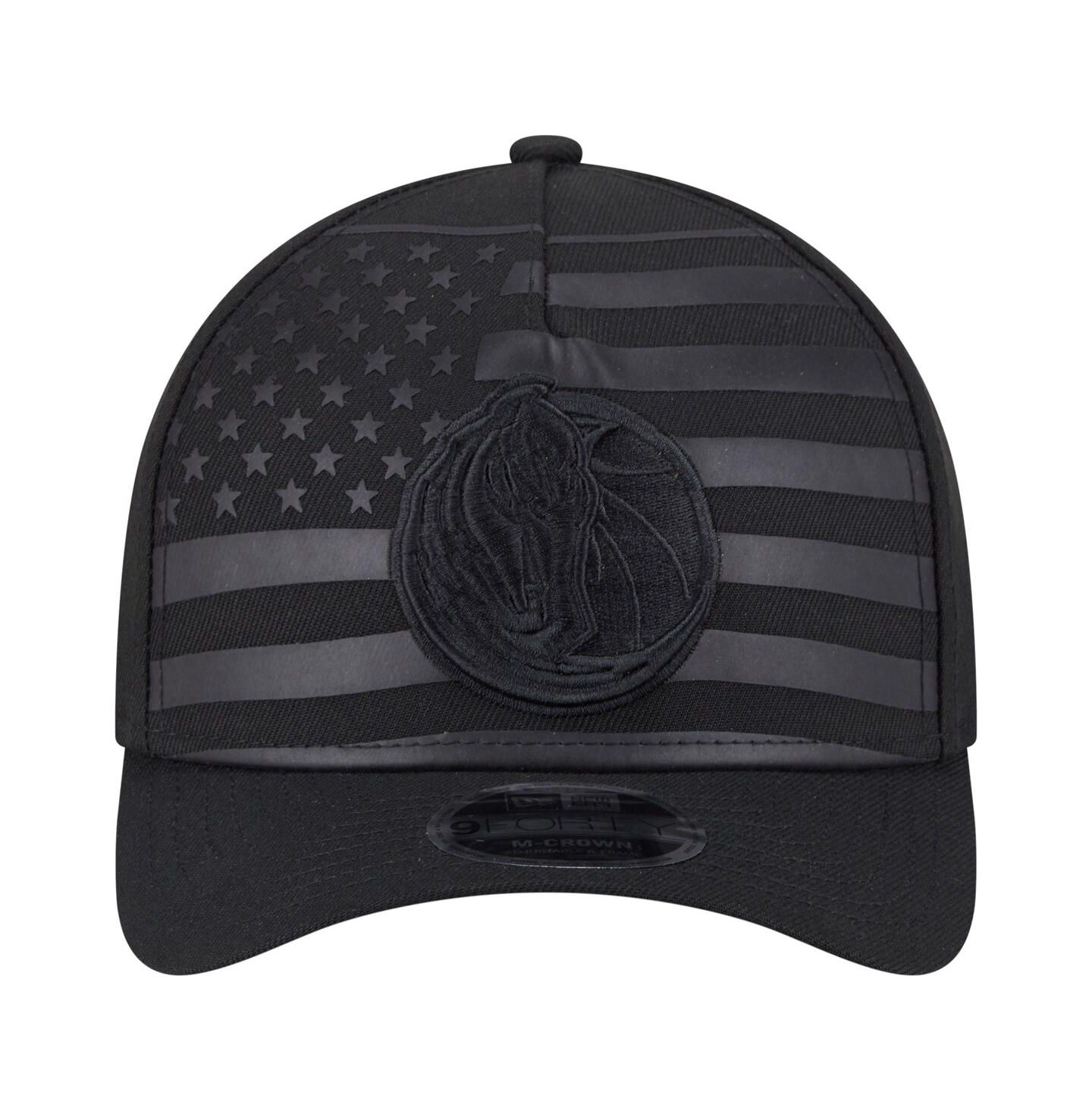 Мужская кепка New Era Black Dallas Mavericks Game Day Flag A-Frame 9FORTY Adjustable Hat — фото 2