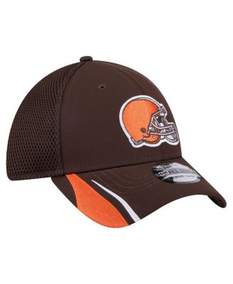 Men's Brown Cleveland Browns Game Day Linear 39THIRTY Flex Hat